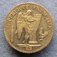 Франция 20 франков 1849 А