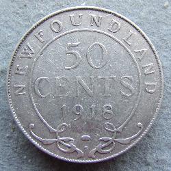 Newfoundland 50 centů 1918