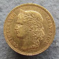 Швейцария 20 франков 1896 В