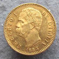 Itálie 20 lir 1883