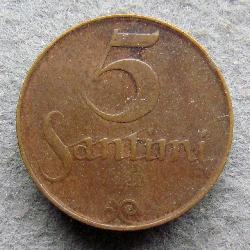 Lettland 5 santim 1922