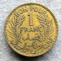 Tunis 1 franc 1945