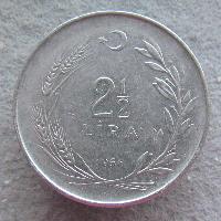 Turkey 2.5 lira 1966