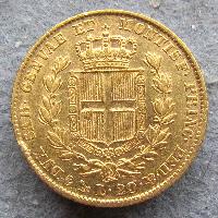 Sardinien 20 lir 1847 P