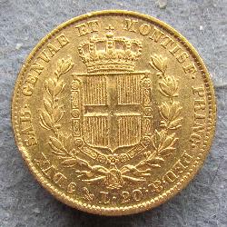 Sardinien 20 lir 1847 P