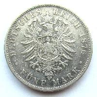 Wurttembersko 5 M 1876 F