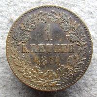 Baden 1 kreuzer 1871