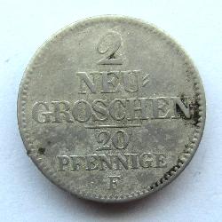Sasko 2 nové groše 1856