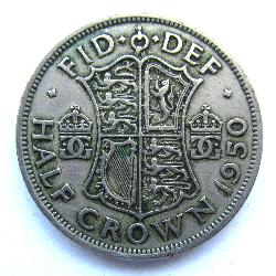 Velká Británie 1/2 koruny 1950