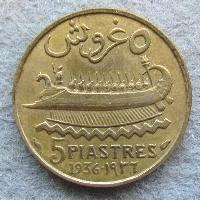 Lebanon 5 piastres 1936