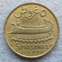 Libanon 5 Piaster 1936