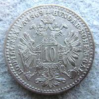 Rakousko-Uhersko 10 kreuzer 1869