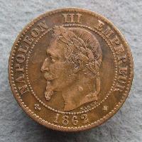 Francie 2 centimy 1862 BB