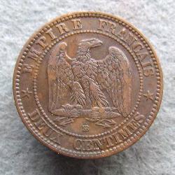 Frankreich 2 Centimes 1862 BB