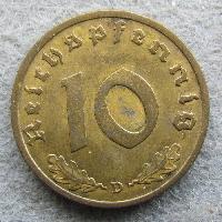 Германия 10 Rpf 1938 D