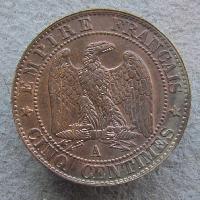Francie 5 centimy 1855 A