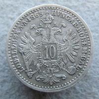 Rakousko-Uhersko 10 kreuzer 1868
