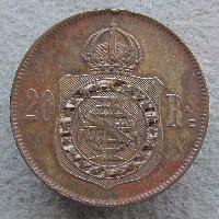 Brazil 20 reais 1869