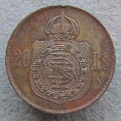 Brasilien 20 Reais 1869