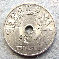 Spain 25 cts 1937