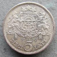 Lettland 5 Lat 1929