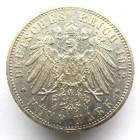 Гамбург 5 марок 1913 J