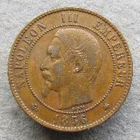 Frankreich 10 Centimes 1856 BB