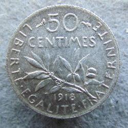 Frankreich 50 Centimes 1918