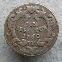 Rakousko-Uhersko 1 kreuzer 1760 W