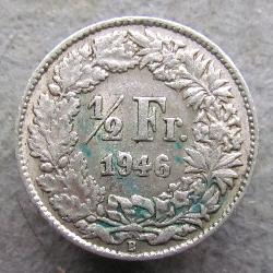 Schweiz 1/2 Franken 1946 B