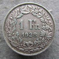 Švýcarsko 1 Fr 1928 B