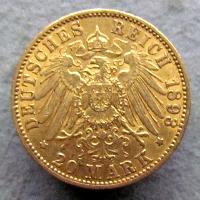 Hamburg 20 Mark 1893 J