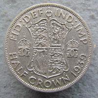 Velká Británie 1/2 koruny 1939