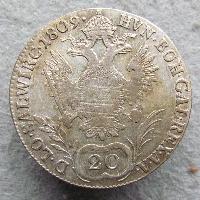 Rakousko-Uhersko 20 kreuzer 1809 C