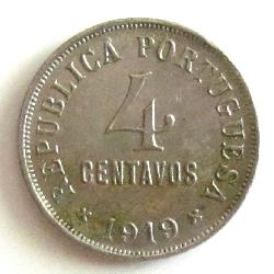 Portugalsko 4 centavos 1919