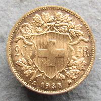 Швейцария 20 франков 1935 LВ