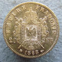 France 20 Fr 1868 BB