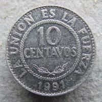 Bolívie 10 centavos 1991