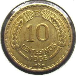 Chile 10 centesimo 1965