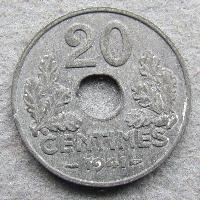 Frankreich 20 Centimes 1941