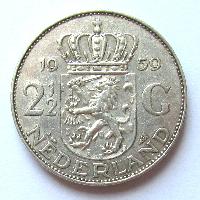 Nizozemsko 2,5 gulden 1959