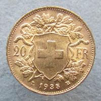 Švýcarsko 20 Fr 1935 LB