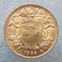 Швейцария 20 франков 1935 LВ