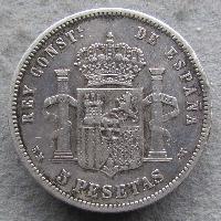 Spanien 5 pts 1879