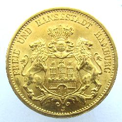 Hamburg 20 Mark 1878 J