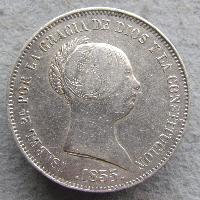 Spanien 20 Reais 1855