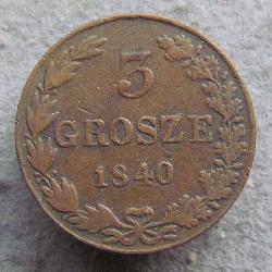 Polen 3 Groschen 1840 MW