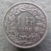 Schweiz 1 Fr 1908 B