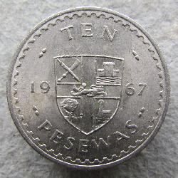 Ghana 10 Pesev 1967