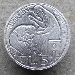 Vatikán 5 lir 1975